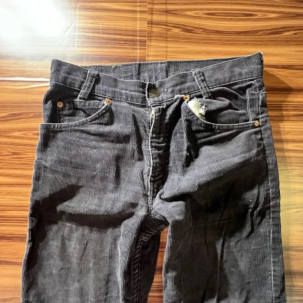 Levi's‎ 716-1558 Corduroy Pants Mens 28x31 Dark Gray Vintage White Tab USA Made